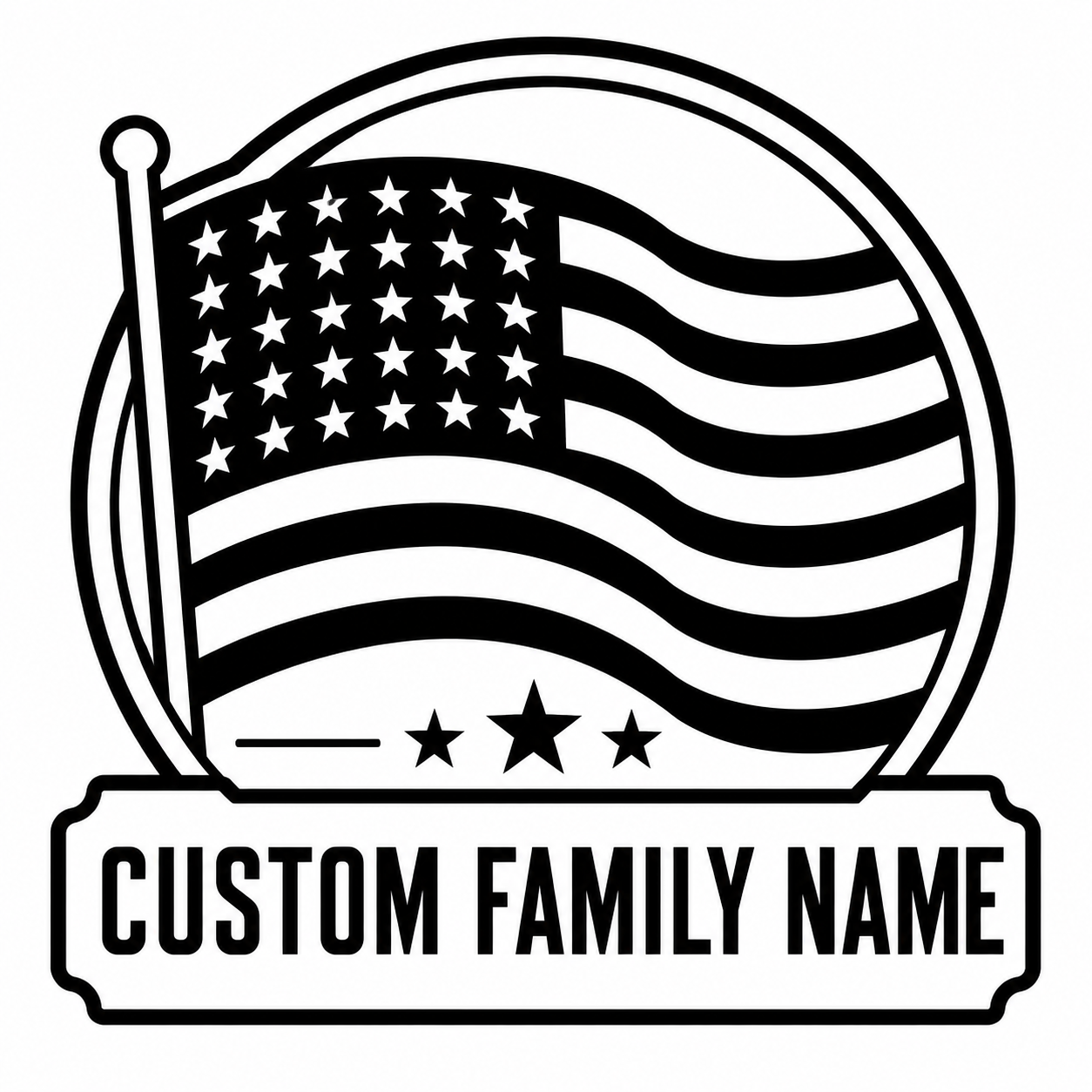 American Flag signs